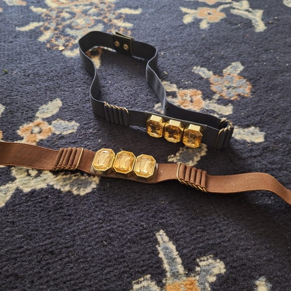 Elegant Black and Brown  Belt Set Womens - Picture 1 of 3
